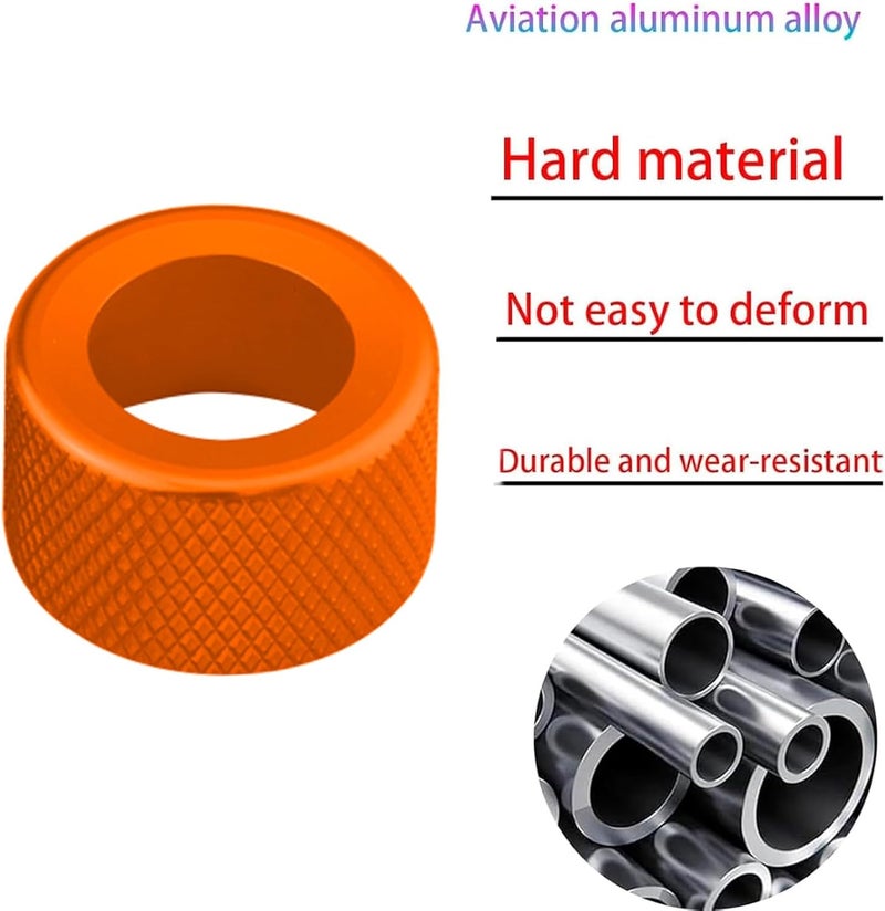 HDUFC for Hyundai Palisade 2026+Aluminum Interior Volume/air Conditioning knob Ring Trim Covers (4-Piece Set) (Orange) - Image 5